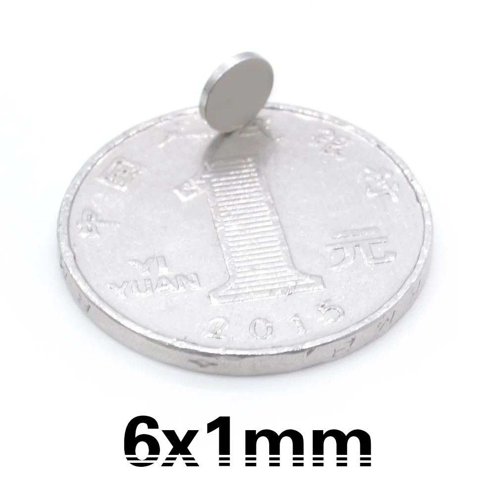 20/50/100 шт 6 мм X 1 мм Сильный цилиндр редкоземельный магнит 6X1 неодимовый магнит оптом лист N35 мини маленькие круглые магниты диски 6*1 мм
