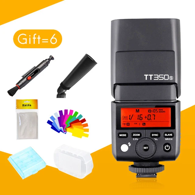 Godox TT350 Миниатюрная лампа-вспышка компактная вспышка 2,4 ГГц HSS 1/8000s ttl GN36 для камер Canon или Nikon или sony Fujifilm lumix Olympus