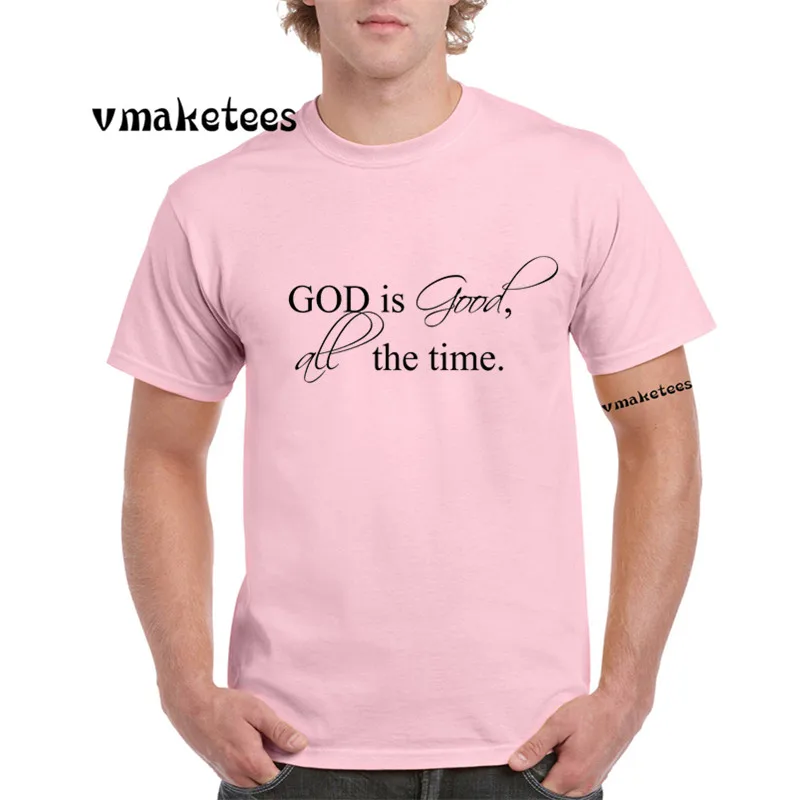 God Is Good All the Time христианская модная футболка с круглым вырезом и короткими