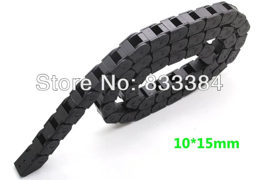 

1pcs Cable drag chain wire carrier 10x15 length 1000mm/1M/1meter with end connectors free shipping