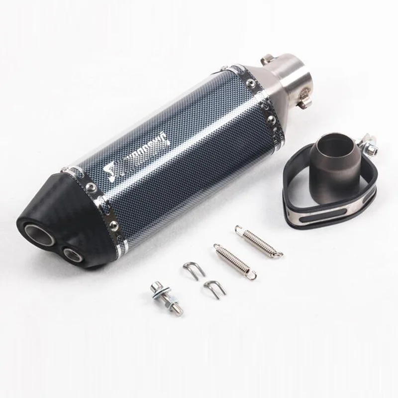 Laser 36-51 мм Универсальный мотоцикл Akrapovic выхлопная Модифицированная глушитель труба скутер питбайк грязь Мотокросс для Yamaha R1 ER6N CBR250R - Цвет: Laser