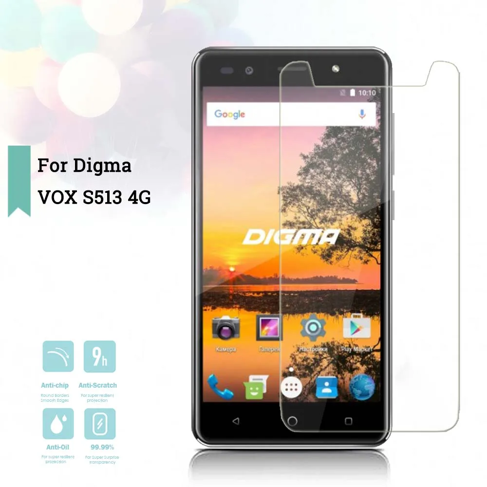 2.5D 0 26 мм ультратонкое закаленное стекло Digma VOX S513 4G защитное для экрана