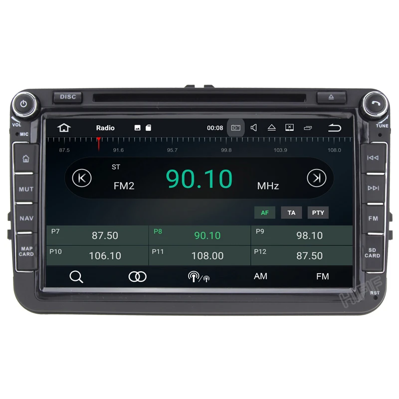 Автомобильный DVD плеер PX6 6 ядер 4 Гб + 64 ГБ 8 дюймов IPS 2din Android 10 для VW Passat CC Polo GOLF 5 Touran