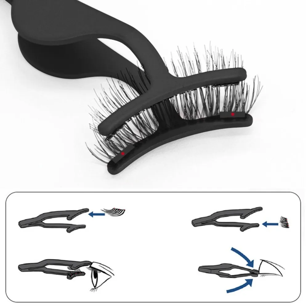 8 шт. магнитные многоразовые ресницы для вечеринок свиданий 3D двойные накладные