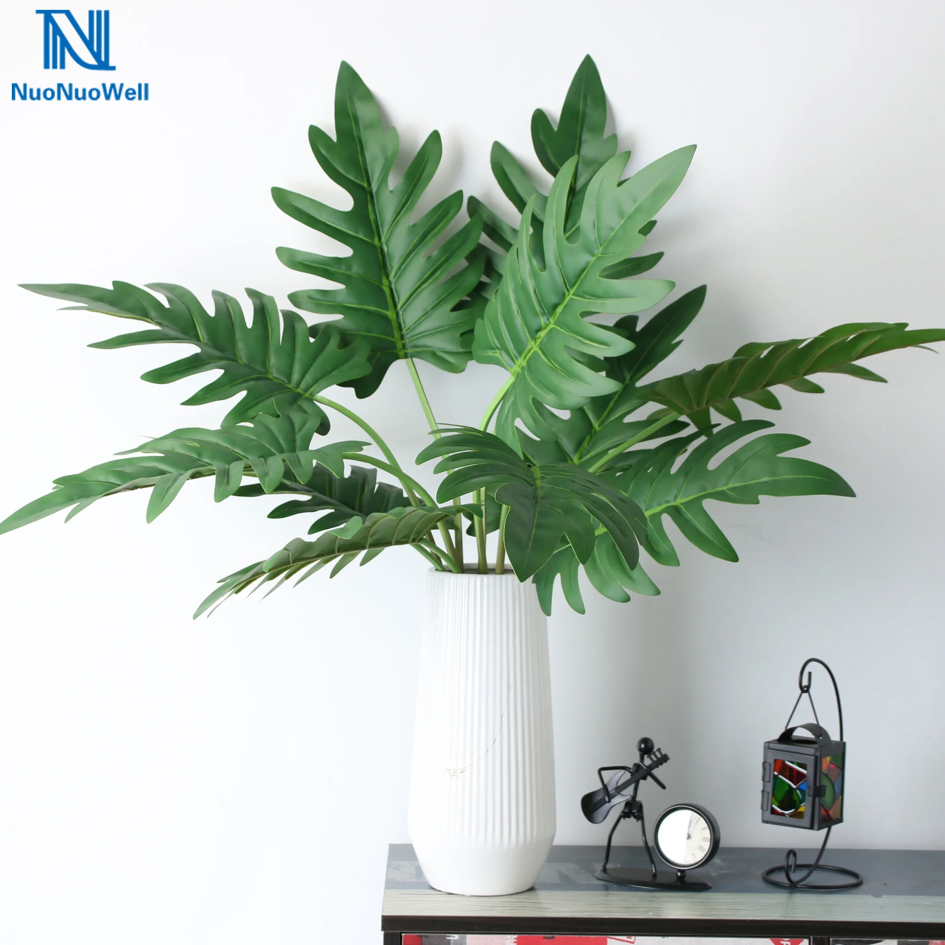 10 спреев зеленые листья Philodendron искусственные Monstera Evergreen лист растения Настоящее