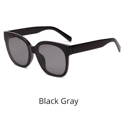 Black Gray Ralferty, негабаритные Квадратные Солнцезащитные очки для женщин,, роскошный бренд, модные, плоский верх, черные, прозрачные линзы, Gafas Shade, женские зеркальные очки W95022 - Цвет линз: Black Gray