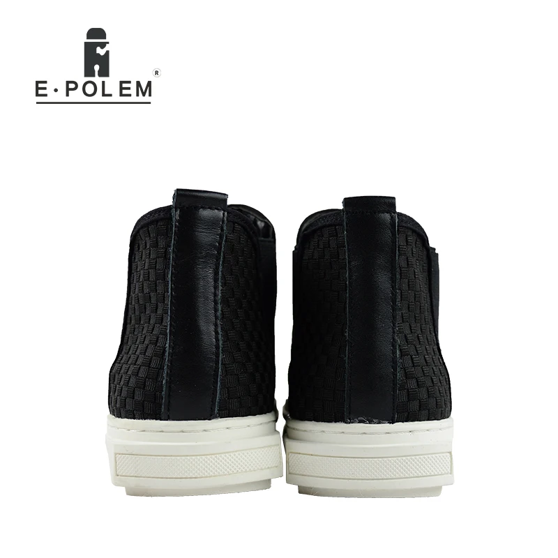 Spring Autumn Mens Fashion Casual Shoes Trend Cotton Male Ankle Board Breathable Shoe Top Classic Black Leisure | Обувь