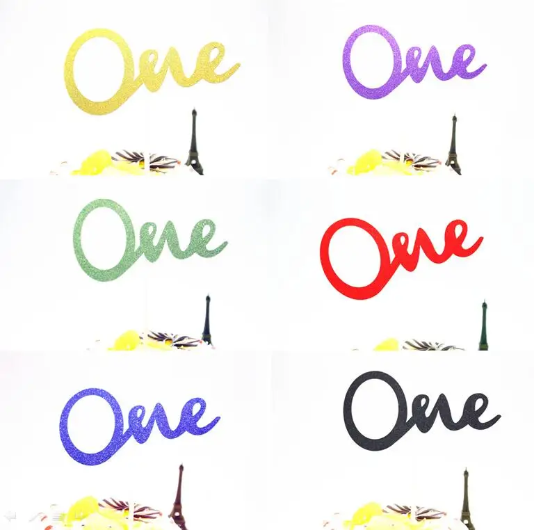 10 шт./лот сделай сам одна чашка флаг для торта Топпер разные цвета флаги первого