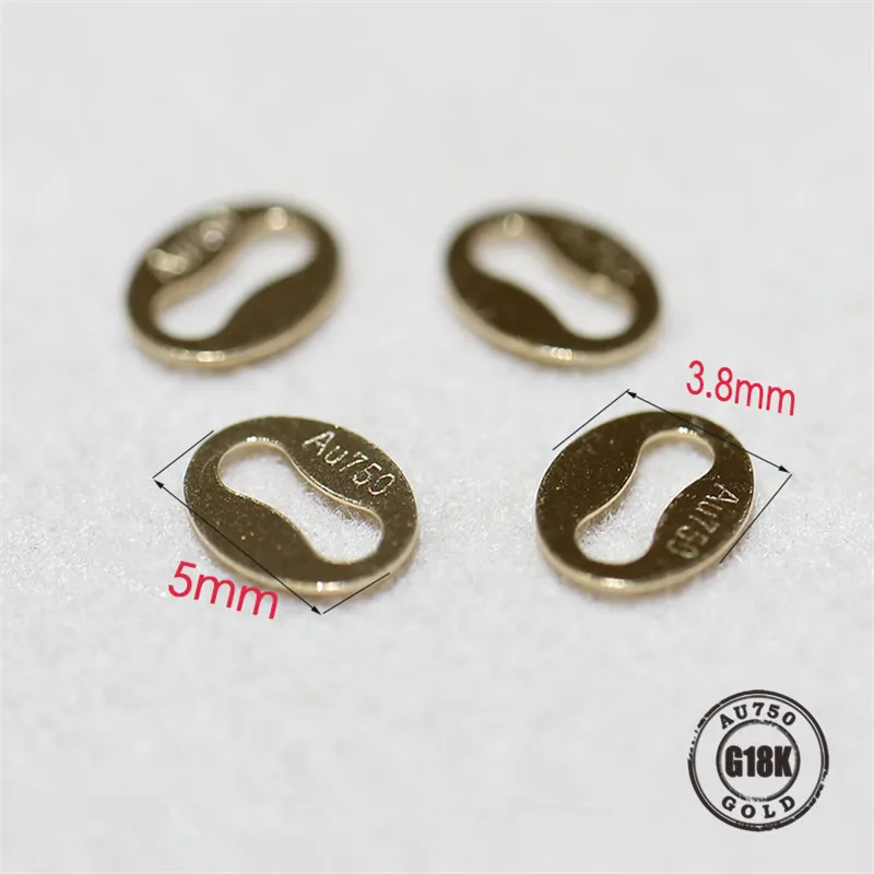 Высокое качество Реальное Твердое 18K золото AU750 стальное уплотнение коннекторы