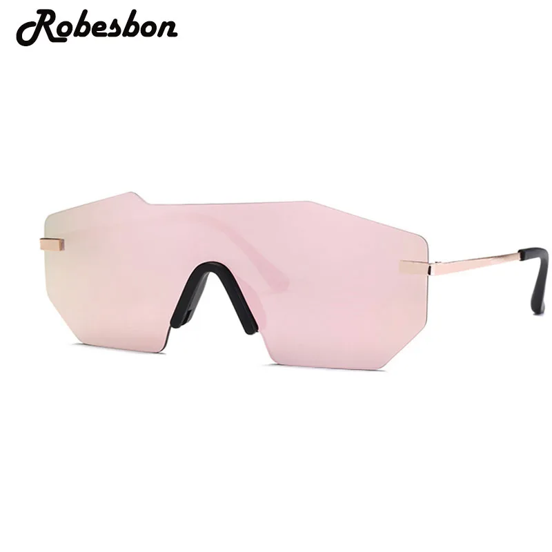 Новинка 2018 большие модные солнцезащитные очки в оправе женские без оправы ретро D