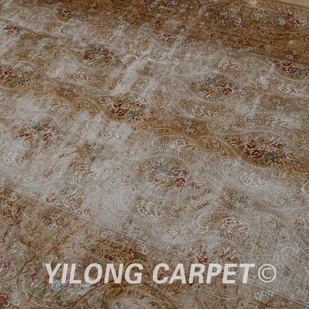 Yilong 5.5'x8.2' Antique hand made persian tabriz carpet dark blue knotted Turkish rug (1667) | Дом и сад
