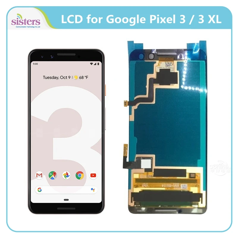 ЖК-дисплей для Google Pixel 3 XL сенсорный экран дигитайзер в сборе замена лучшего