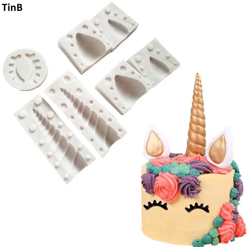 День рождения Единорог анимальсл силиконовая форма помадка формы украшения