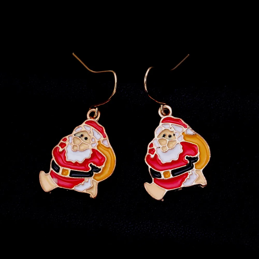Рождественский подарок эмаль Санта Клаус кулон Цепочки и ожерелья браслет