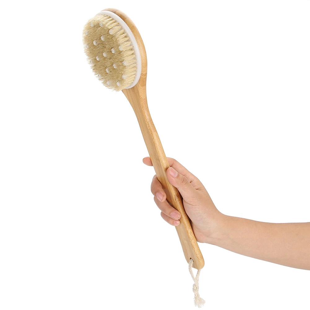 Длинная ручка щетка для спины и ванны мягкие бусины массаж кожи тела омертвевшая
