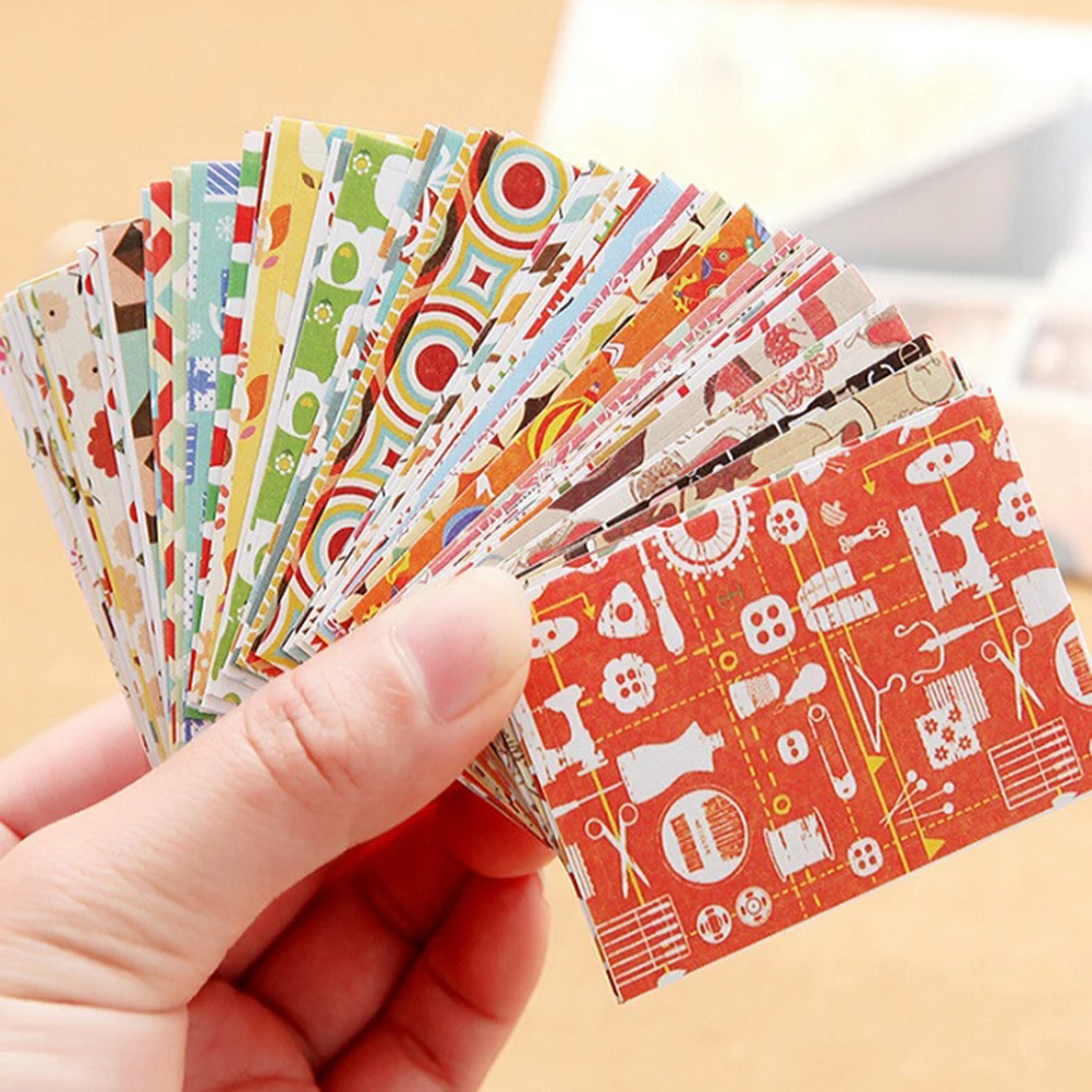 DIY Cartoon Label Sticker Memo Vintage Retro Sticky Paper for Scrapbooking Decoration 52 pcs/bag | Канцтовары для офиса и дома
