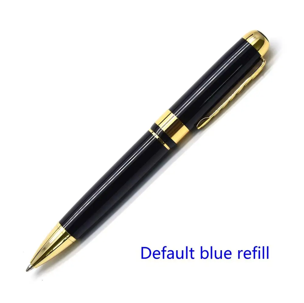 Black - Blue ink CCCAGYA C010 Классическая тяжелая металлическая вращающаяся Шариковая ручка для обучения в офисе, школе, Канцелярский подарок; ручка и бизнес-ручка для отеля - Цвет: Black - Blue ink