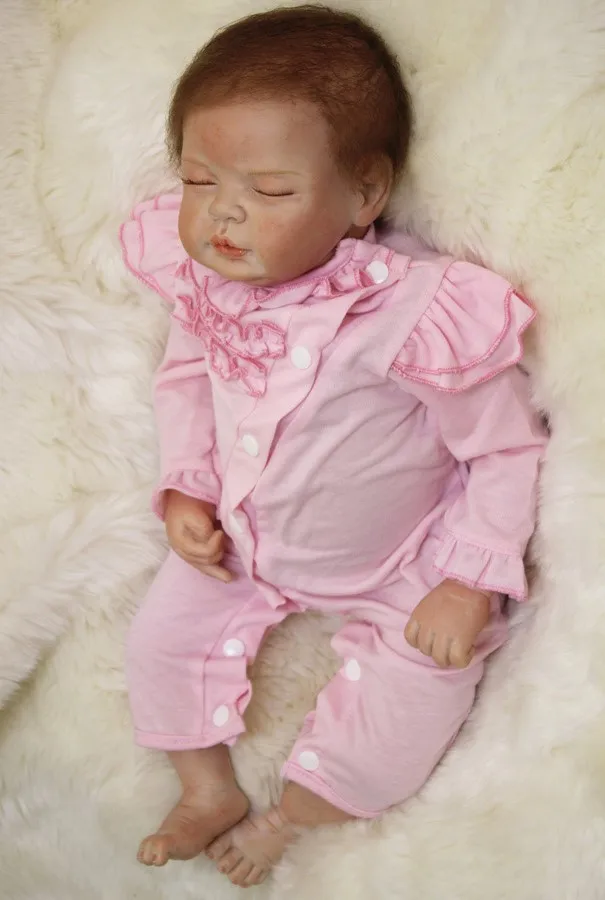 22inch 22'' Soft Lifelike Newborn Babies Silicone Vinyl Reborn Baby Girl Dolls Handmade Xmas Gift | Игрушки и хобби