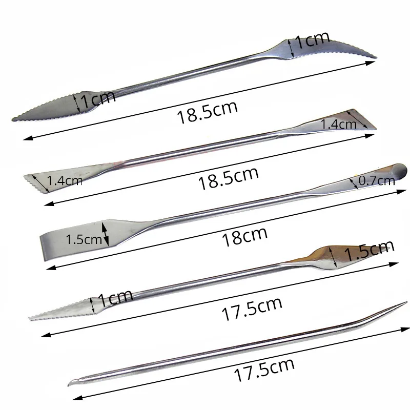 5 шт. набор инструментов для скульптуры из нержавеющей стали инструменты