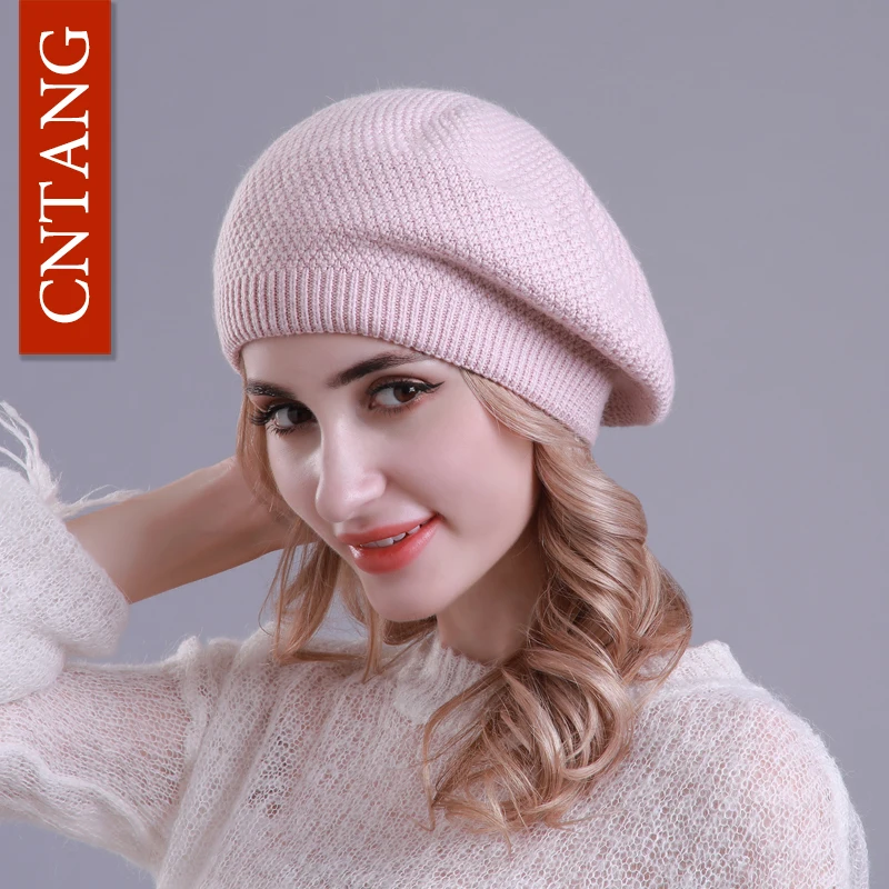 CNTANG Wool Knitted Hat For Women Winter Double layer Cap Warm Beanies Caps Female Fashion Casual Bonnet 2018 | Аксессуары для
