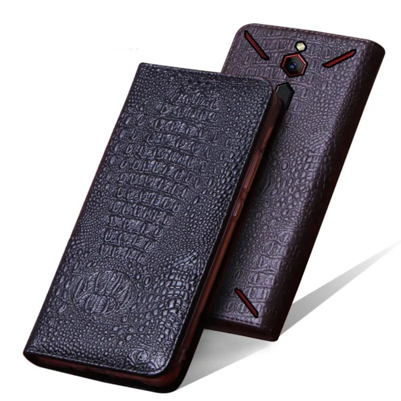 Чехол-книжка из натуральной кожи для ZTE Nubia Red Magic Mars магнитные Чехлы кожаный чехол