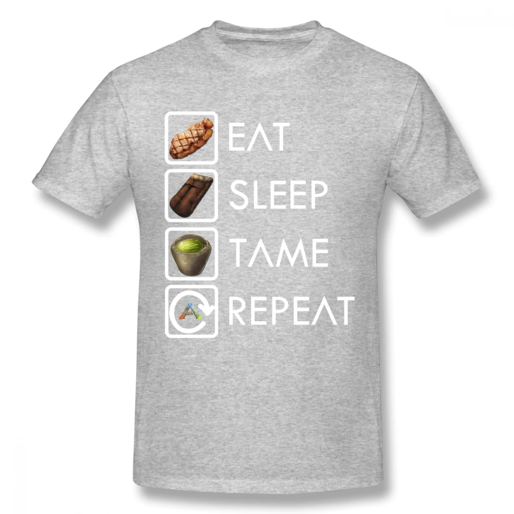 Мужская футболка Ark Survival Eat Sleep Tame Repeat большие размеры рубашка для команды на заказ