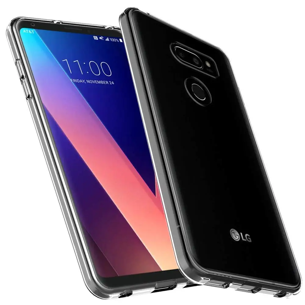 Чехол для LG V35 ThinQ Силиконовый прочный прозрачный мягкий чехол из ТПУ / Plus защитная