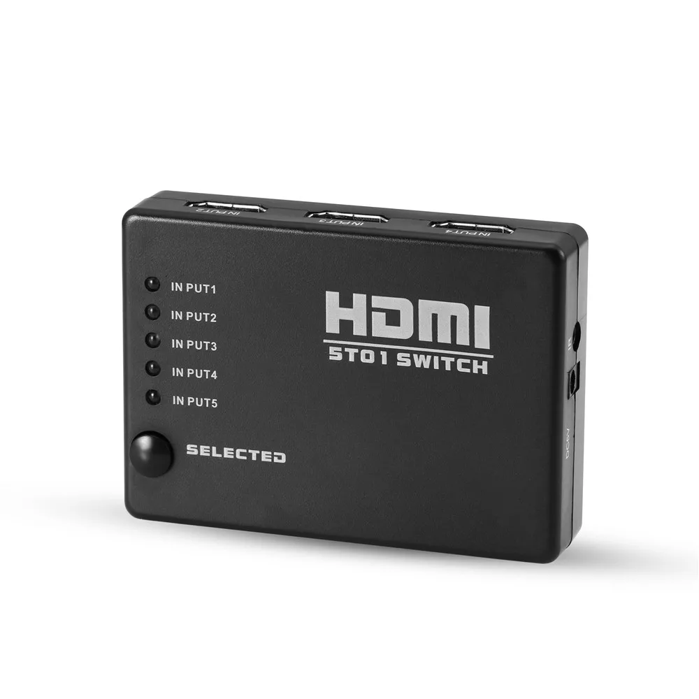 5 в 1 выход 5 портов видео HDMI Переключатель Селектор с CR2025 батарея переключатель разветвитель концентратор и ИК пульт 1080p для HDTV PS3 DVD