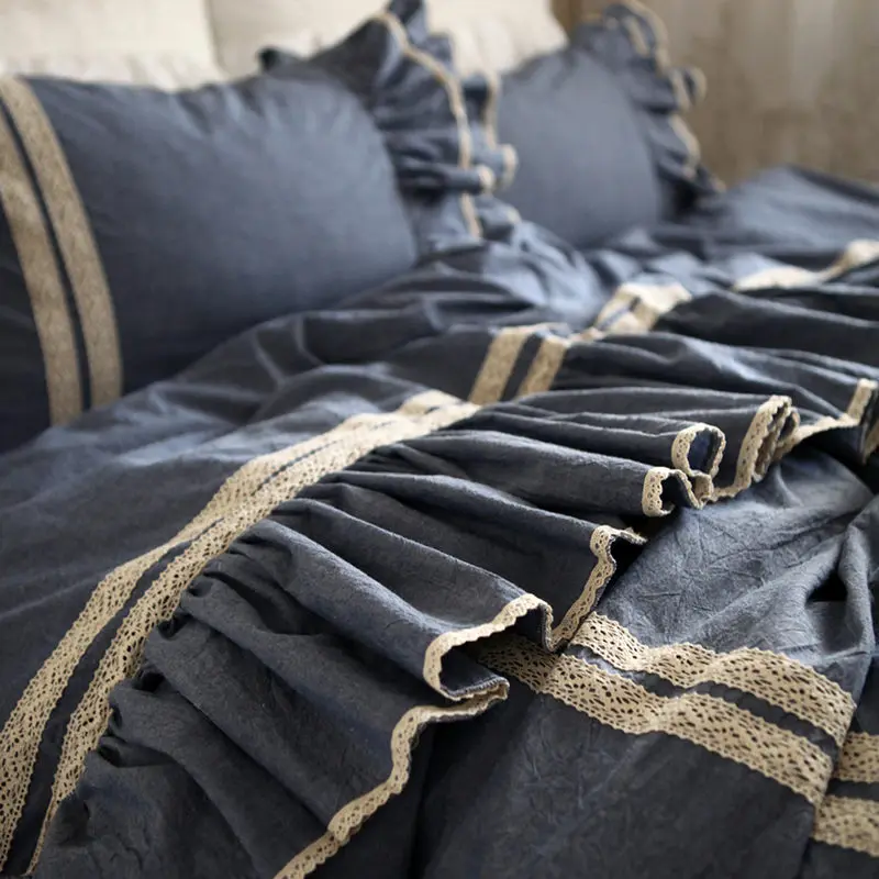 Популярный Комплект постельного белья с вышивкой в Европейском стиле элегантный