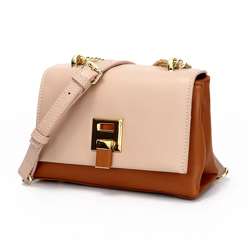 JOSOSUNNY Для женщин Разделение кожа Crossbody сумки Дамская мода цепи блокировки кошелек