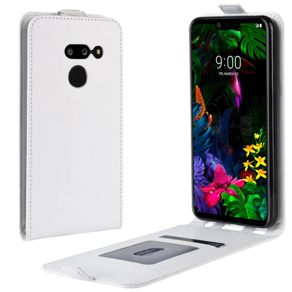 Белый Чехол для LG G8 ThinQ LMG820 кожаный чехол Магнитный кобура с пряжкой Флип-кейс отделение для денег Защитный чехол - Цвет: Белый