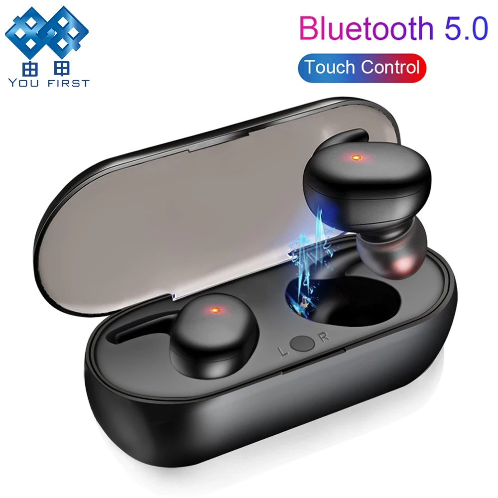 Bluetooth наушники Беспроводной спортивные 5 0 вкладыши TWS стерео сенсорная кнопка