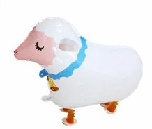 sheep Смешивает ходячие гелиевые шары в форме животных милый кот собака панда динозавр Тигр домашние воздушные шарики для день рождения вечерние украшения Дети и взрослые - Цвет: sheep