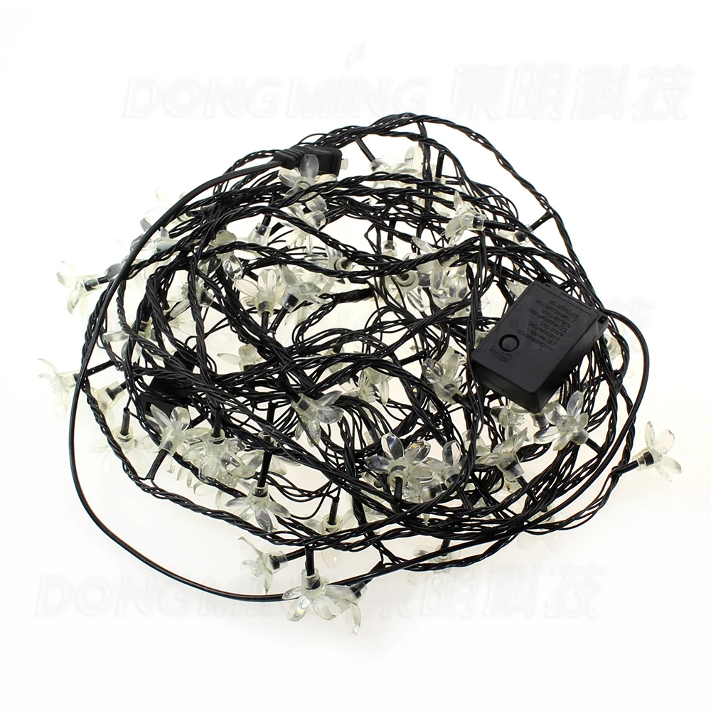 110V 220V 10M 80 LEDS christmas lights led cherry blossom tree light  black wire led fairy string lights weding party decoration