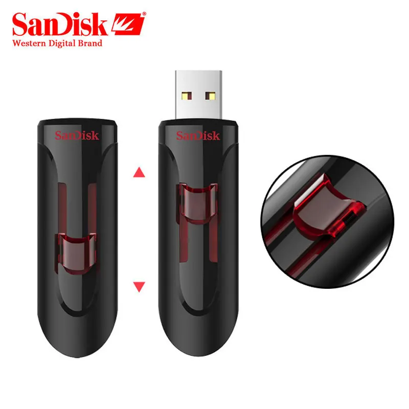 SanDisk CZ600 флеш-накопитель USB 3 0 16 Гб/32 ГБ/64 Гб/128 Гб карта памяти u-диск