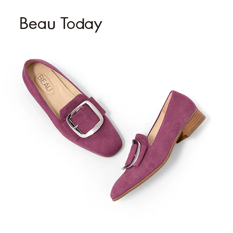 Beautoday Пряжка Лоферы для женщин Для Пояса из натуральной кожи плоская подошва
