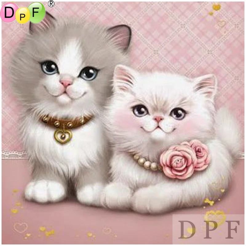 Алмазная вышивка DPF милые маленькие котята алмазная живопись крестиком