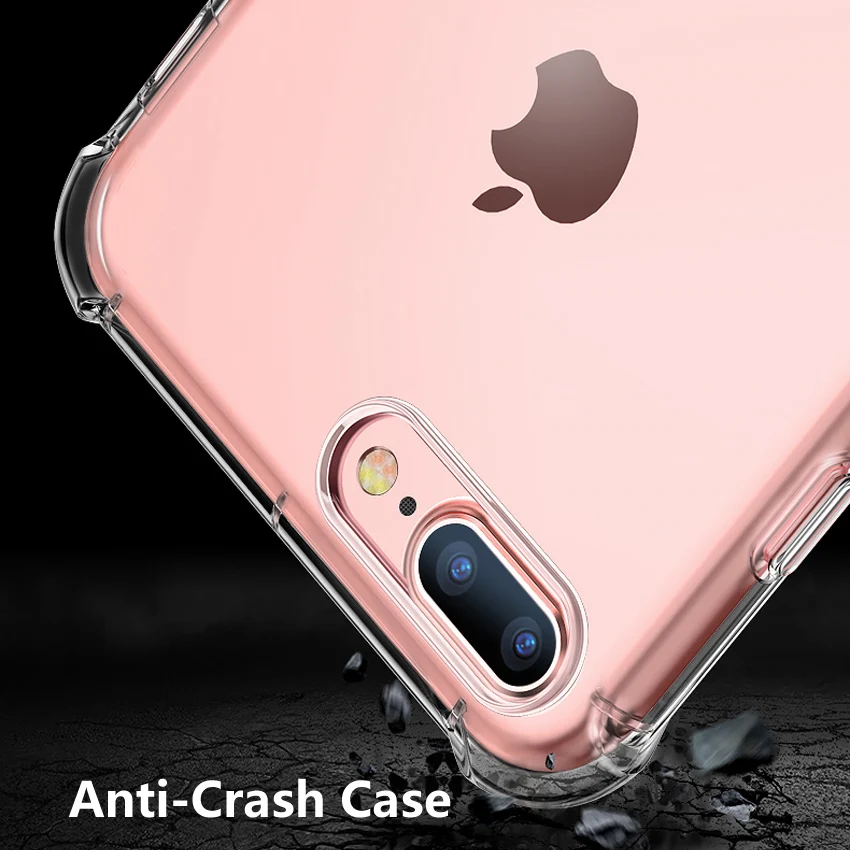 Transparent Shockproof Clear Case Soft TPU Silicone Cover Ultra Thin Mobile Phone for IPhone 11Pro Max X XS 8 6 6s 7 Plus |