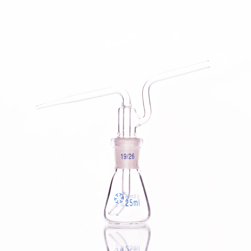 Треугольная газовая бутылка для мытья емкость 25 мл коническая плоская колба с
