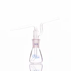 Треугольная газовая бутылка для мытья, емкость 25 мл, коническая плоская колба с заземляющим горлышком, газовая бутылка для мытья, кальян