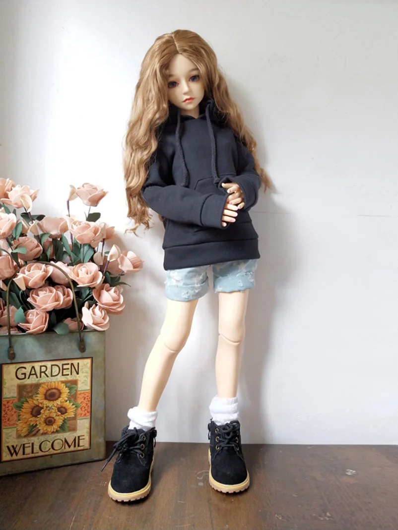 1/6, 1/4, 1/3, BJD, SD Одежда для куклы, толстовка с капюшоном, джинсовые шорты для кукол, аксессуары, повседневная одежда, модная одежда, наряды
