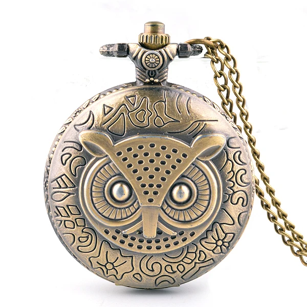 selling Owl pendant necklace retro queen relief pocket watch European and American gentleman gift|watch package|watch qwatch shamballa |