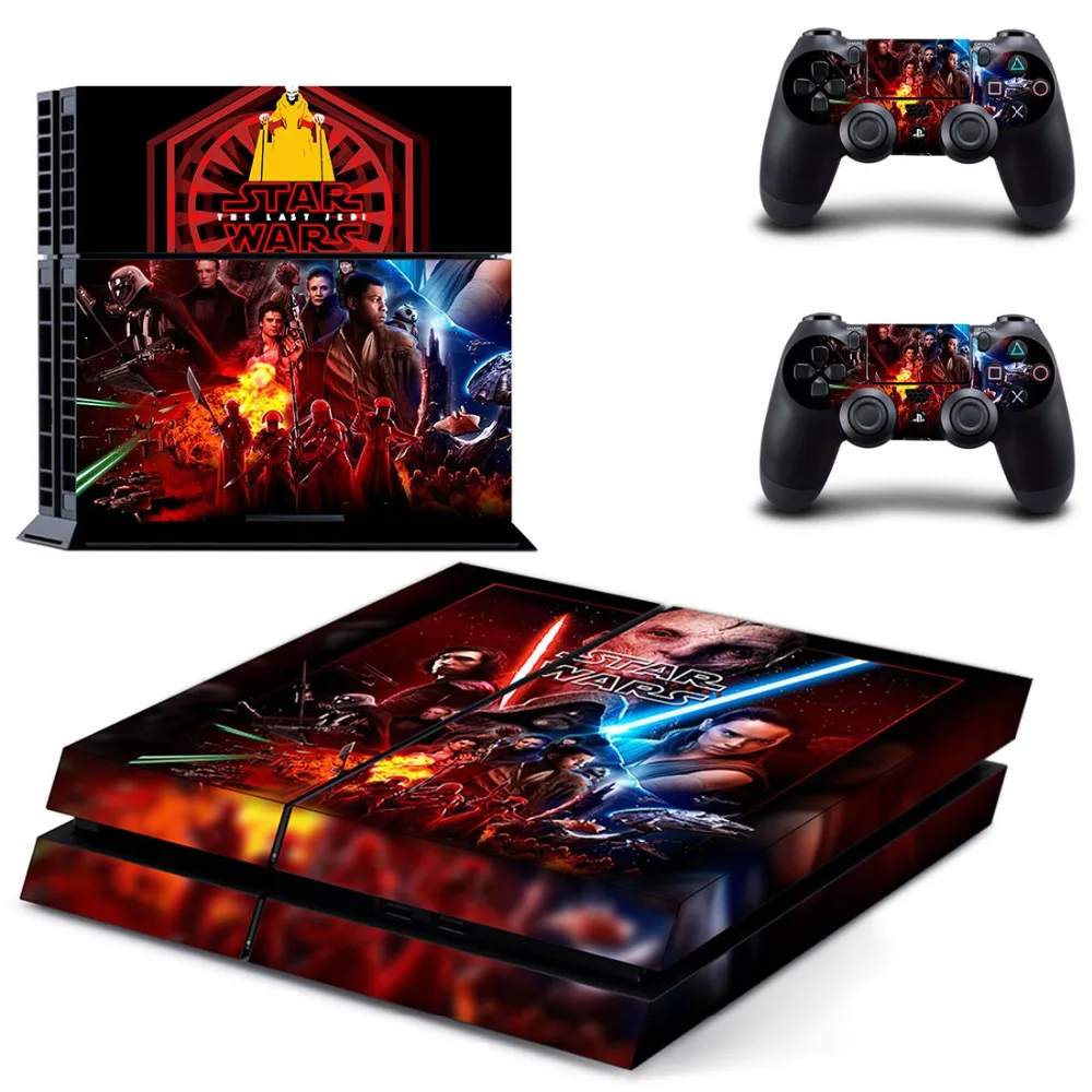 Звездные войны последний джедай наклейка для PS4 виниловая наклейка, стикер для консоли sony Playstation 4 и 2 контроллера наклейка для PS4 стикер