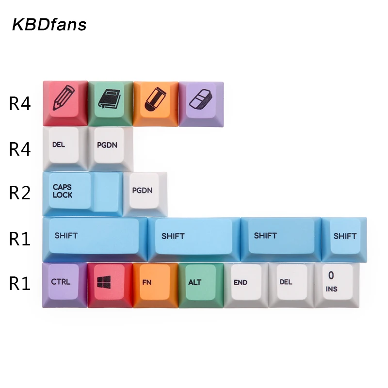 PBT Вишневый профиль Мел keycaps 123 клавиши для механической клавиатуры цвет keycap
