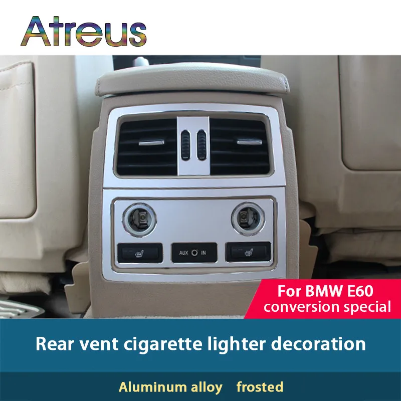 

Наклейки для интерьера автомобиля для BMW 5-Series BMW E60, заднее сиденье прикуривателя и розетки, рамка, накладки, аксессуары