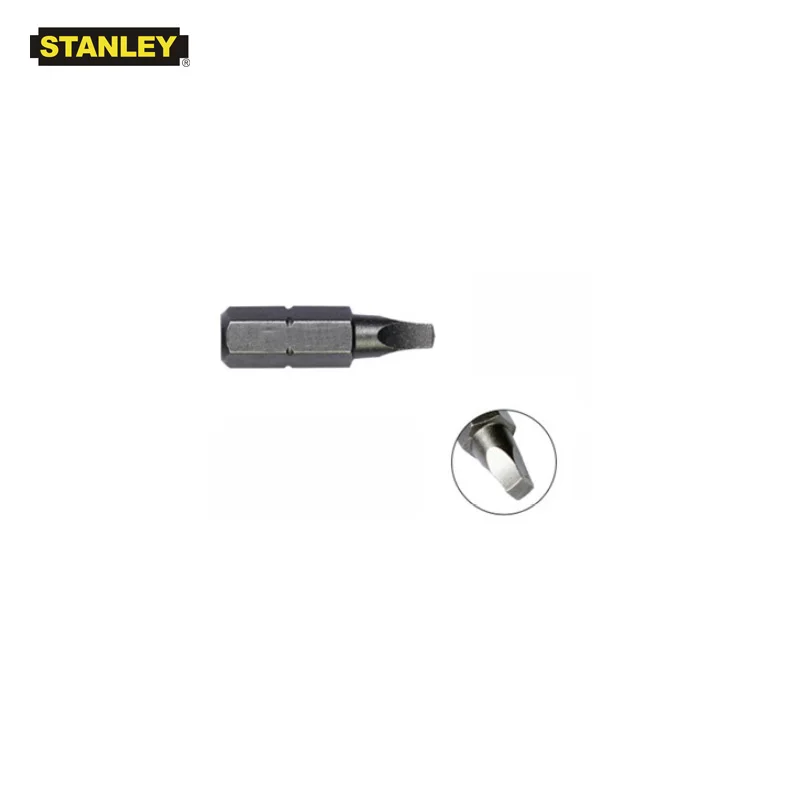 Stanley 10pcs 1/4 inch hex shank 25mm square screwdriver bit SQ3 dia. 8mm electric driver drill bits non-magnet S2 alloy steel