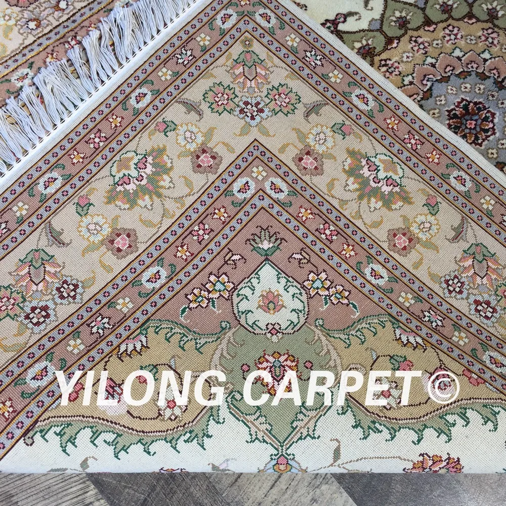 Yilong 4 'x 6' ручной работы узлом в турецком кабинете используется тонкий мягкий