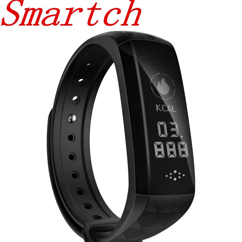Smartch 0 96 экран Bluetooth smart Браслет band сердечный ритм/измерять кровяное давление умный