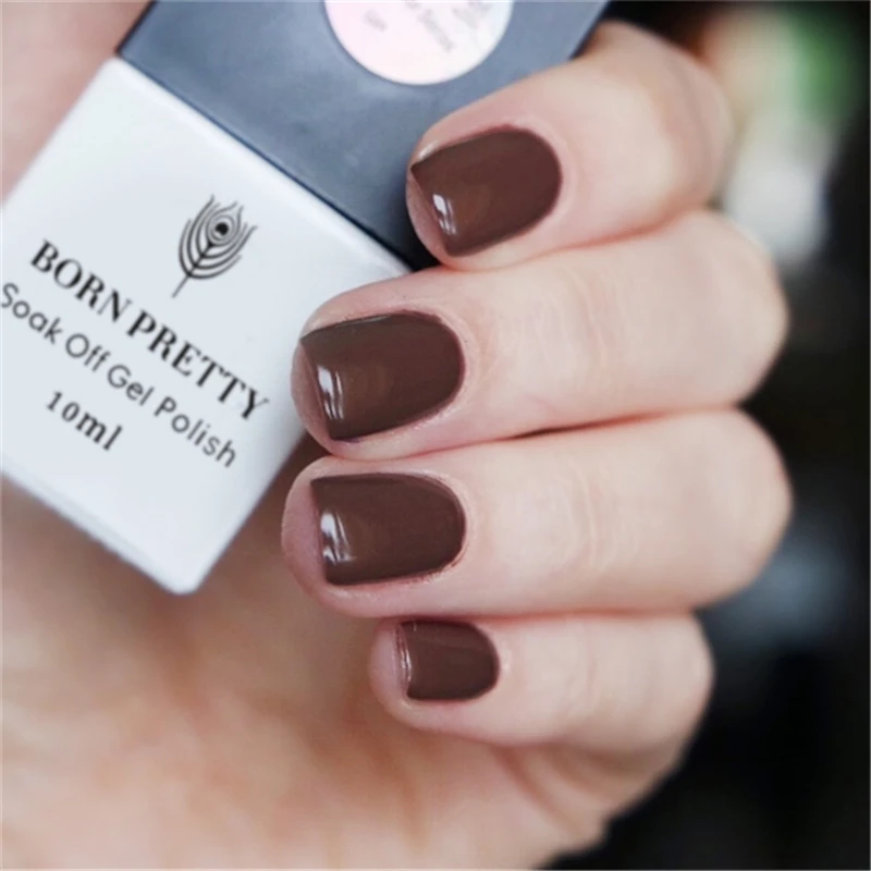 10 мл BORN PRETTY Chocolate коричневый УФ гель для ногтей лак кофе чистый цвет Замачивание