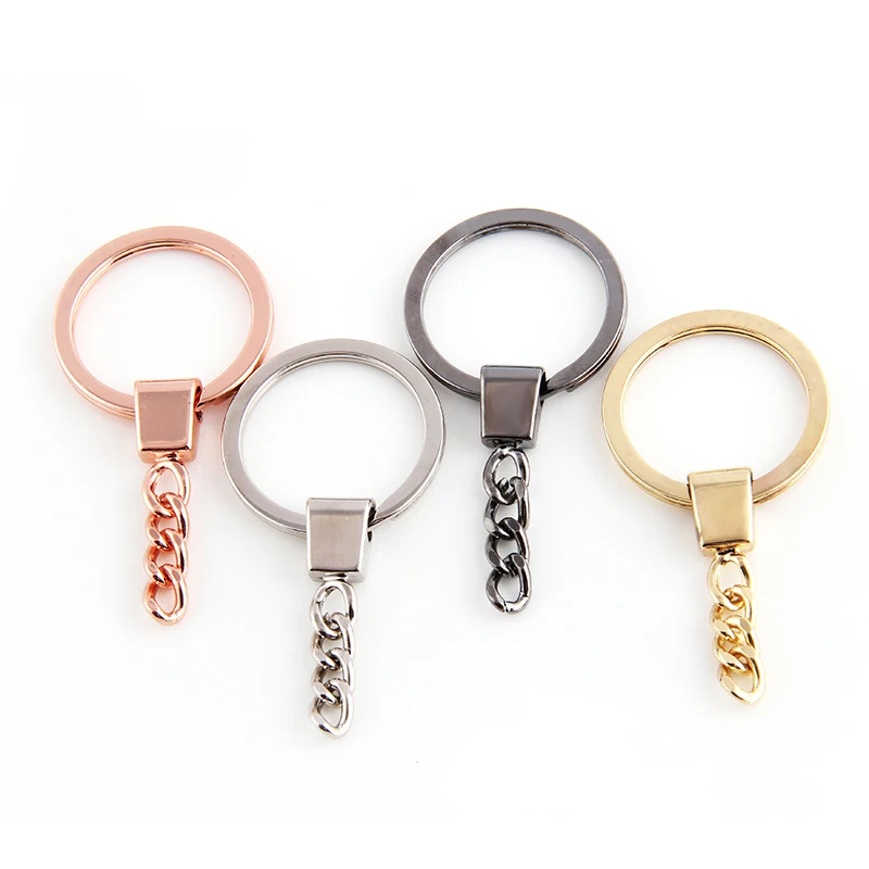 10 шт./лот разноцветный круглый брелок для ключей с кольцом Rolo оптом